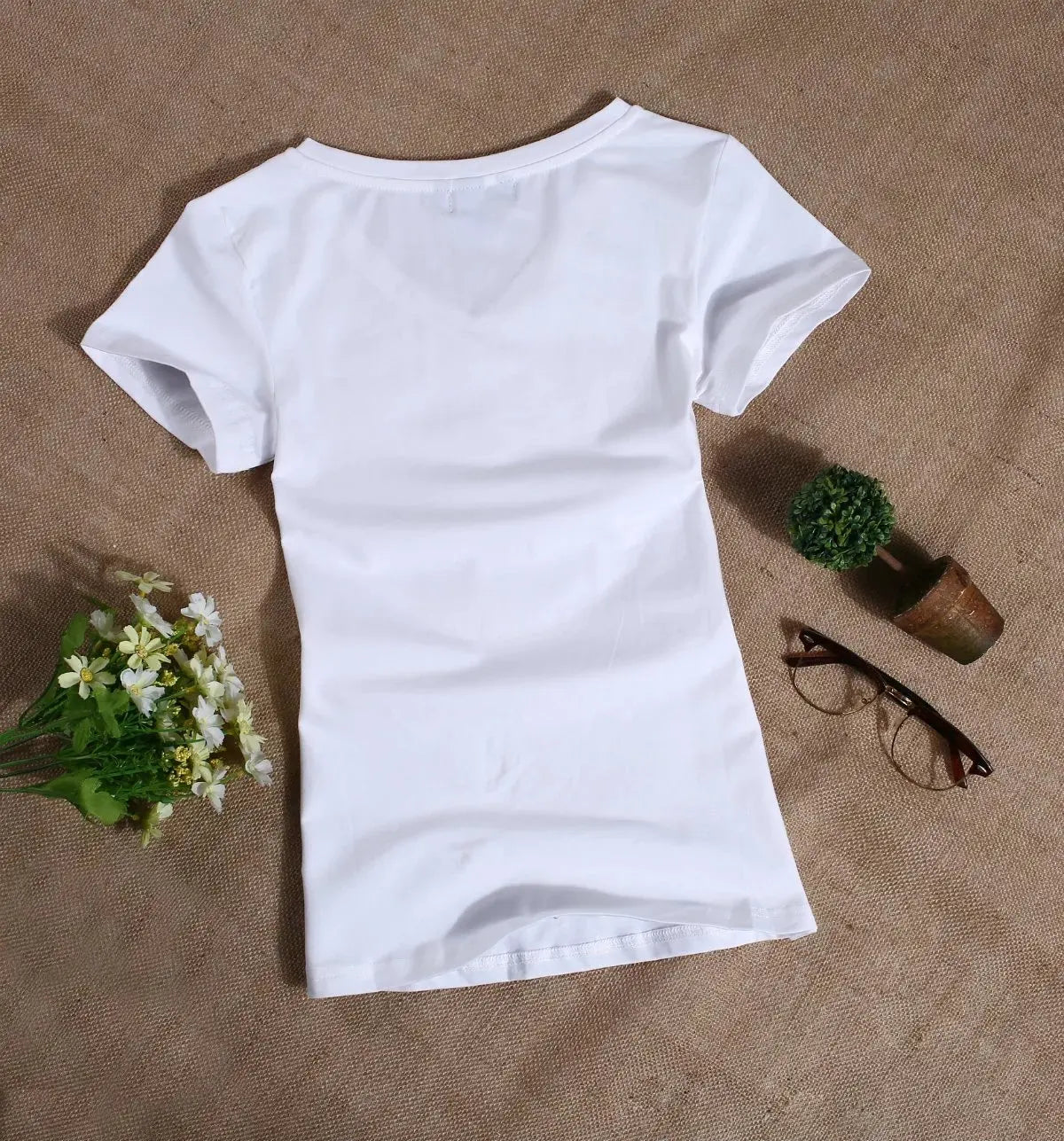 Nova T-Shirt Casual Women Short Sleeved Slim Solid Color