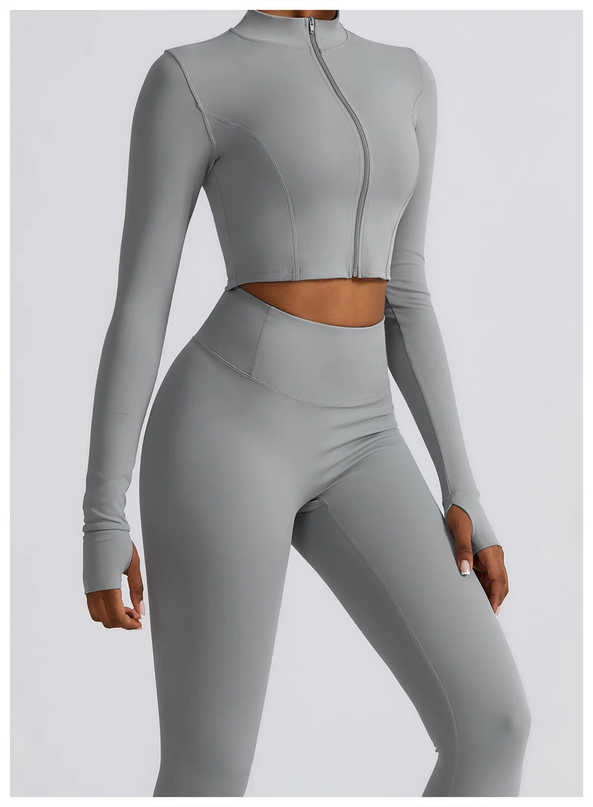 2/3PC Nova Tracksuit Seamless Long Sleeve Yoga Set Workout