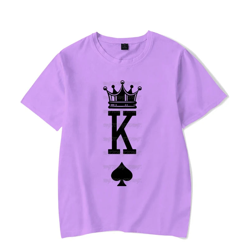 King Queen Crown Couple Matching T-shirt