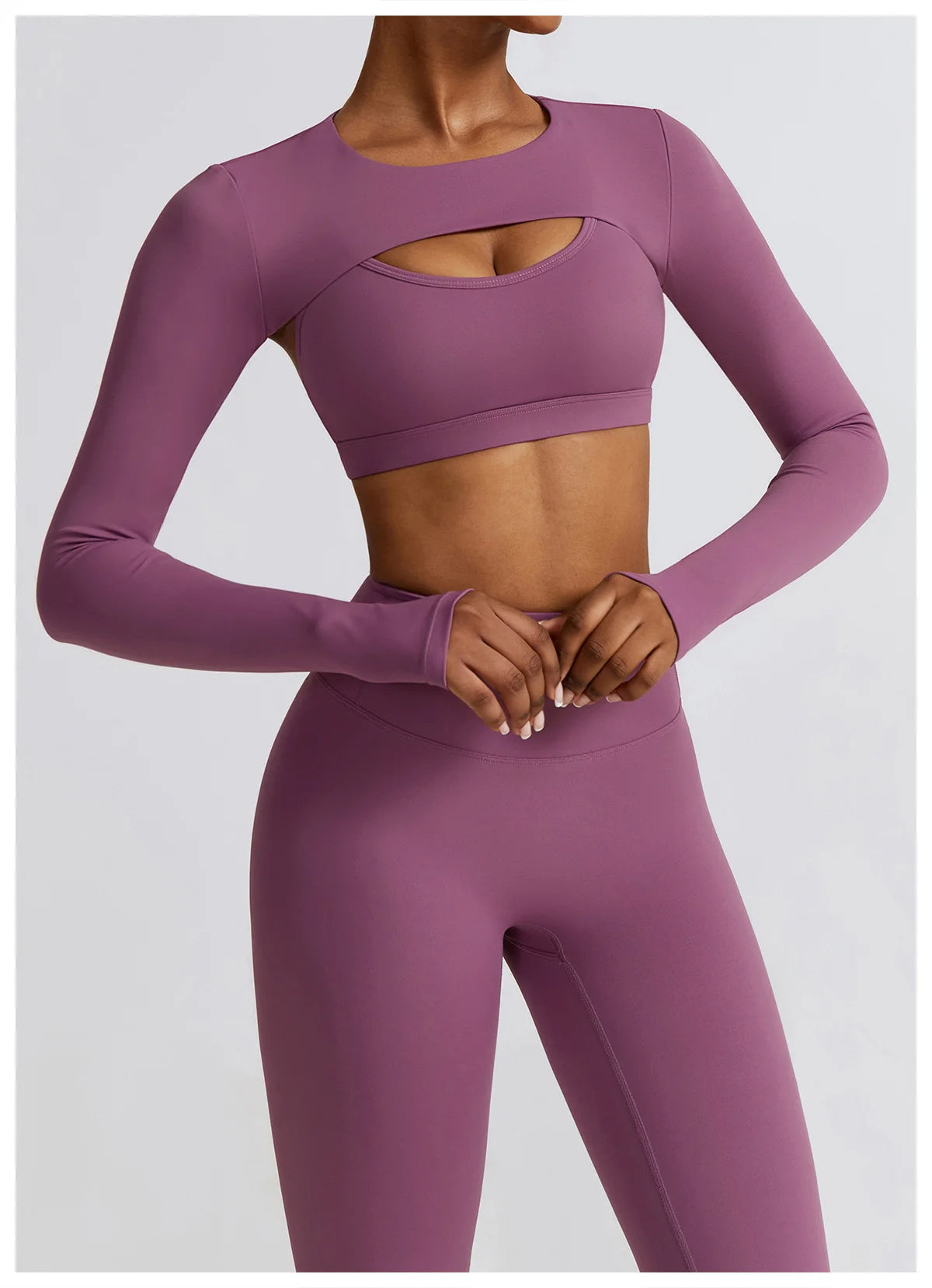 2/3PC Nova Tracksuit Seamless Long Sleeve Yoga Set Workout