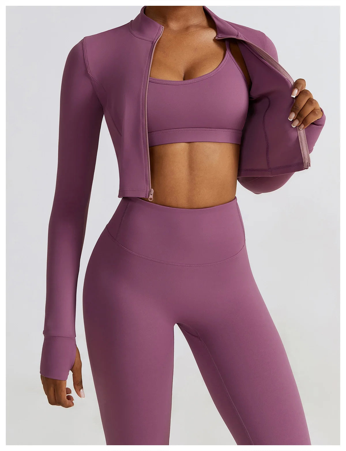 2/3PC Nova Tracksuit Seamless Long Sleeve Yoga Set Workout