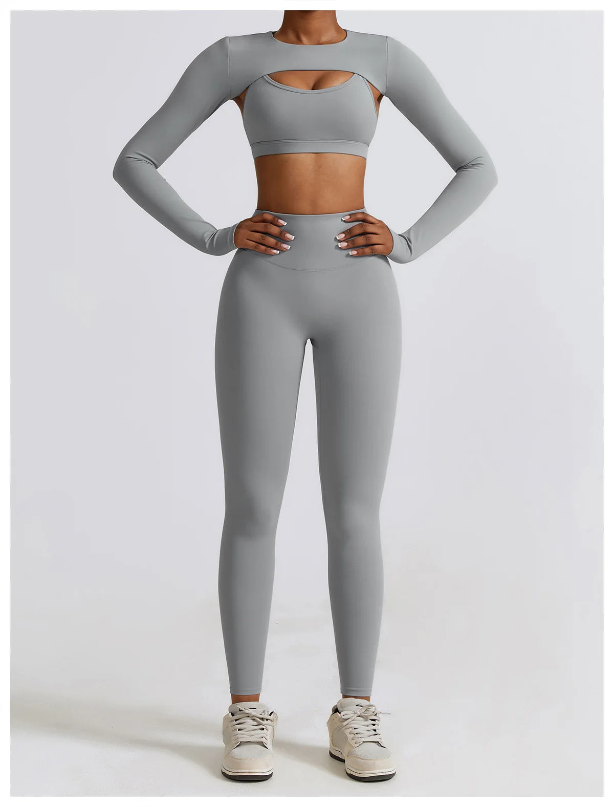 2/3PC Nova Tracksuit Seamless Long Sleeve Yoga Set Workout