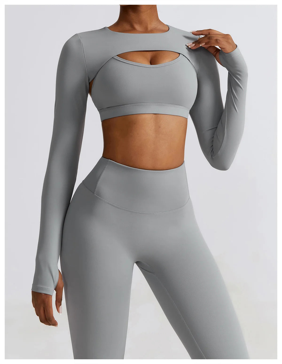 2/3PC Nova Tracksuit Seamless Long Sleeve Yoga Set Workout