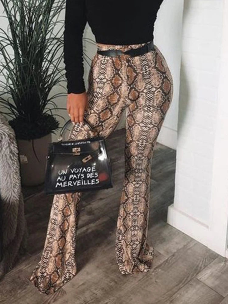 Summer Fashion Trousers High Waist Printed Bottom