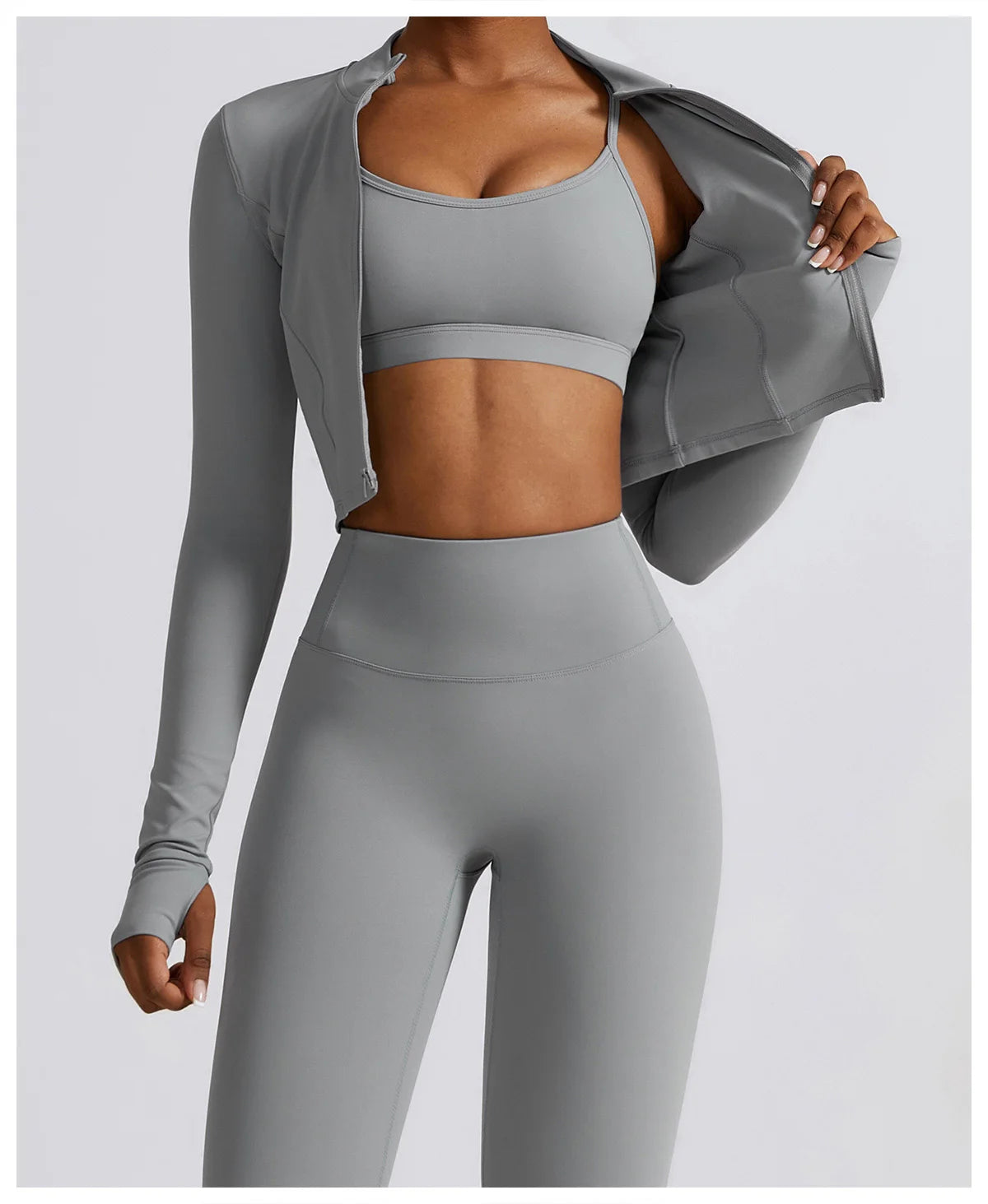 2/3PC Nova Tracksuit Seamless Long Sleeve Yoga Set Workout