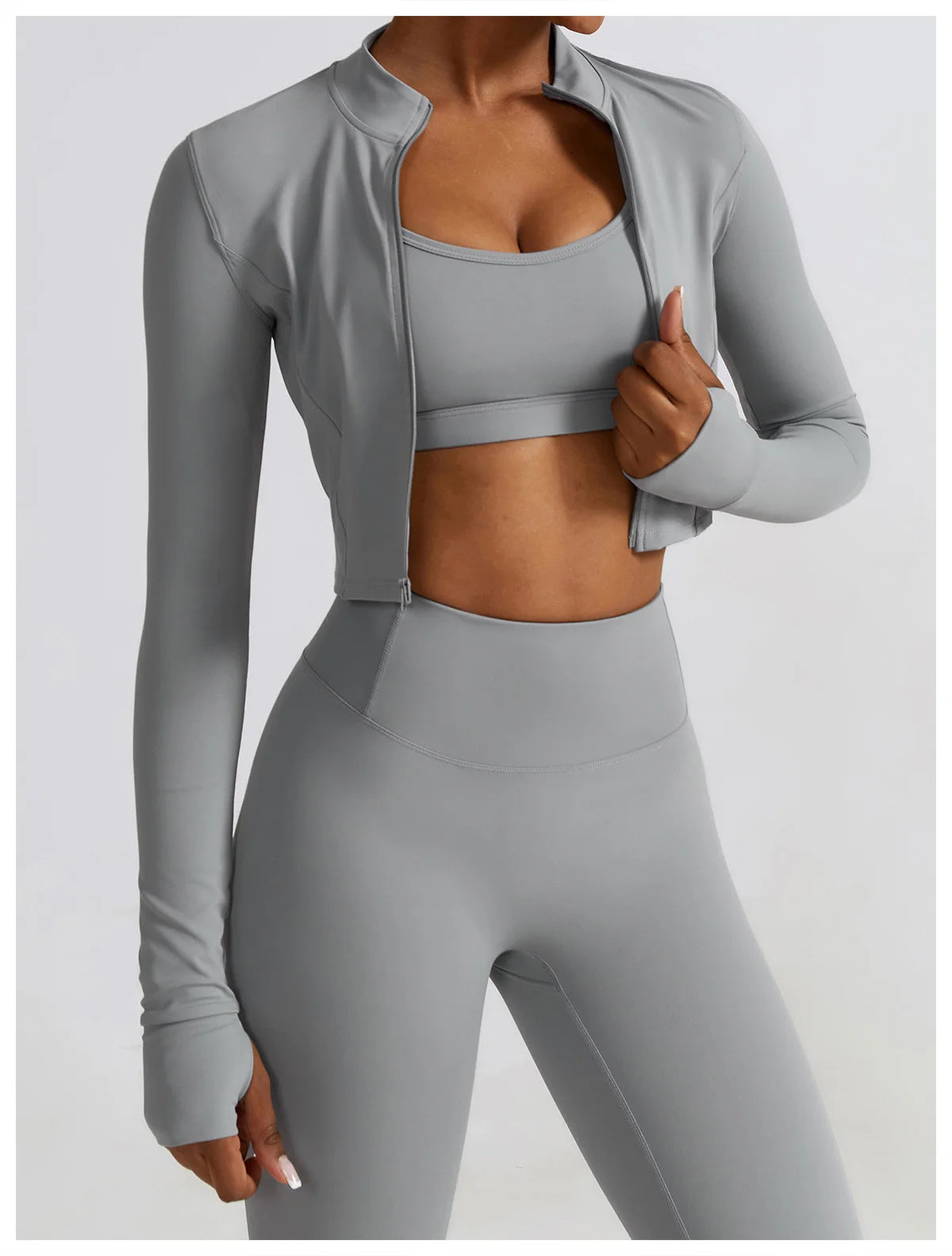 2/3PC Nova Tracksuit Seamless Long Sleeve Yoga Set Workout